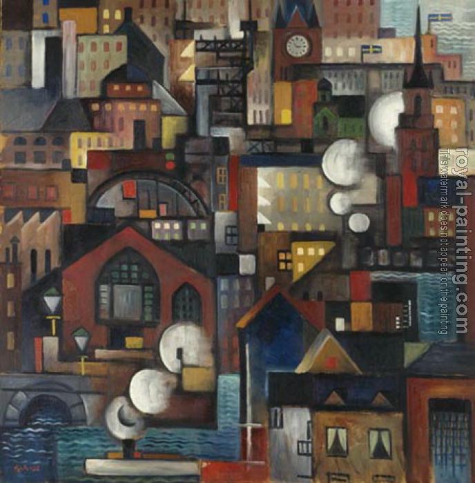 Gosta Adrian-Nilsson : Stockholm fran ateljen Gosta Adrian-Nilsson : Stockholm fran ateljen